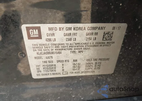 2018 Buick Encore Preferred z USA, uszkodzony, nr VIN KL4CJASB9JB515464